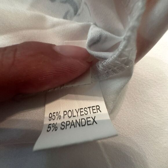 White and Gold Chain Print Mini Dress - Picture 8 of 9